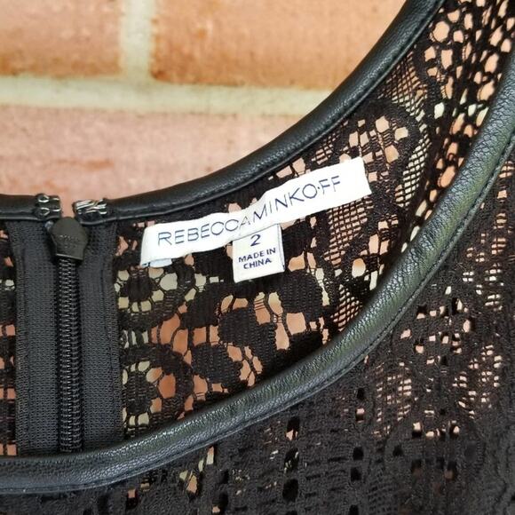 Rebecca Minkoff Marianne Lace Romper w/Piped Trim - Picture 6 of 6